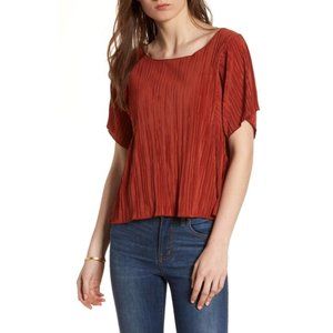 Madewell Micropleat Top Rusty Torch L
